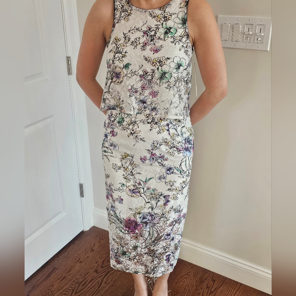 Antonio Melani Darla Dress Size 0 Ivory/Black
